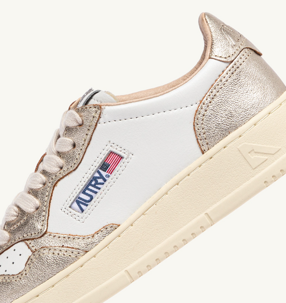 Autry Medalist Low - Leather/Leather - White/Platinium