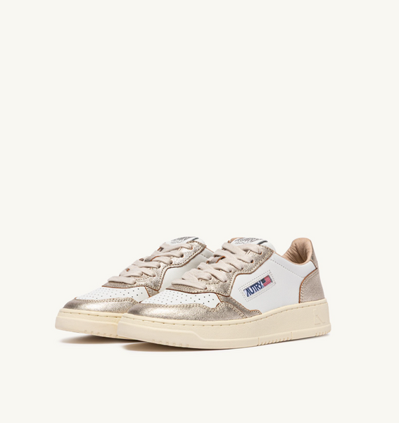 Autry Medalist Low - Leather/Leather - White/Platinium