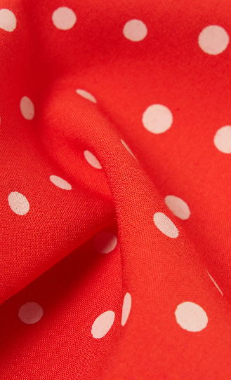 Short Scarf - Bold Dot Print Rayon