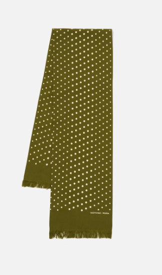 Short Scarf - Bold Dot Print Rayon
