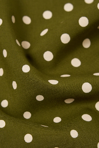 Short Scarf - Bold Dot Print Rayon