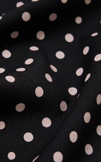 Short Scarf - Bold Dot Print Rayon