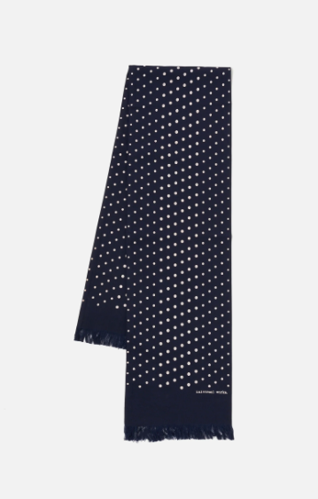 Short Scarf - Bold Dot Print Rayon