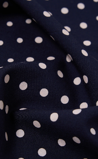 Short Scarf - Bold Dot Print Rayon