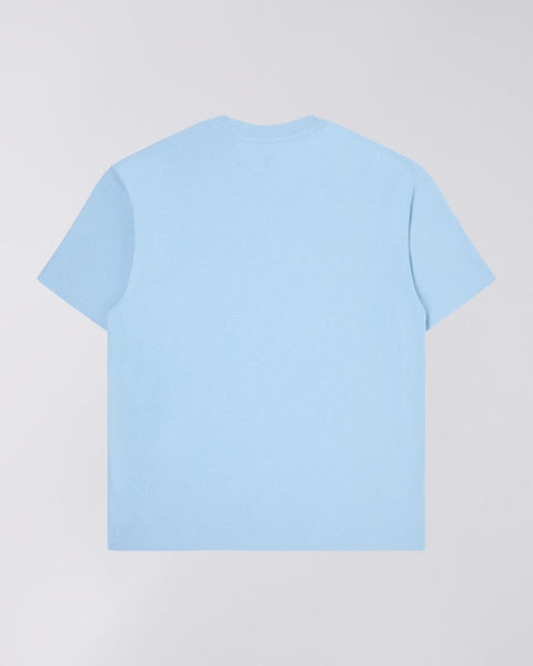 Katakana Embroidery T-Shirt - Placid Blue