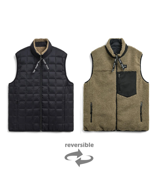 Down x Boa Reversible Vest - Black / Beige