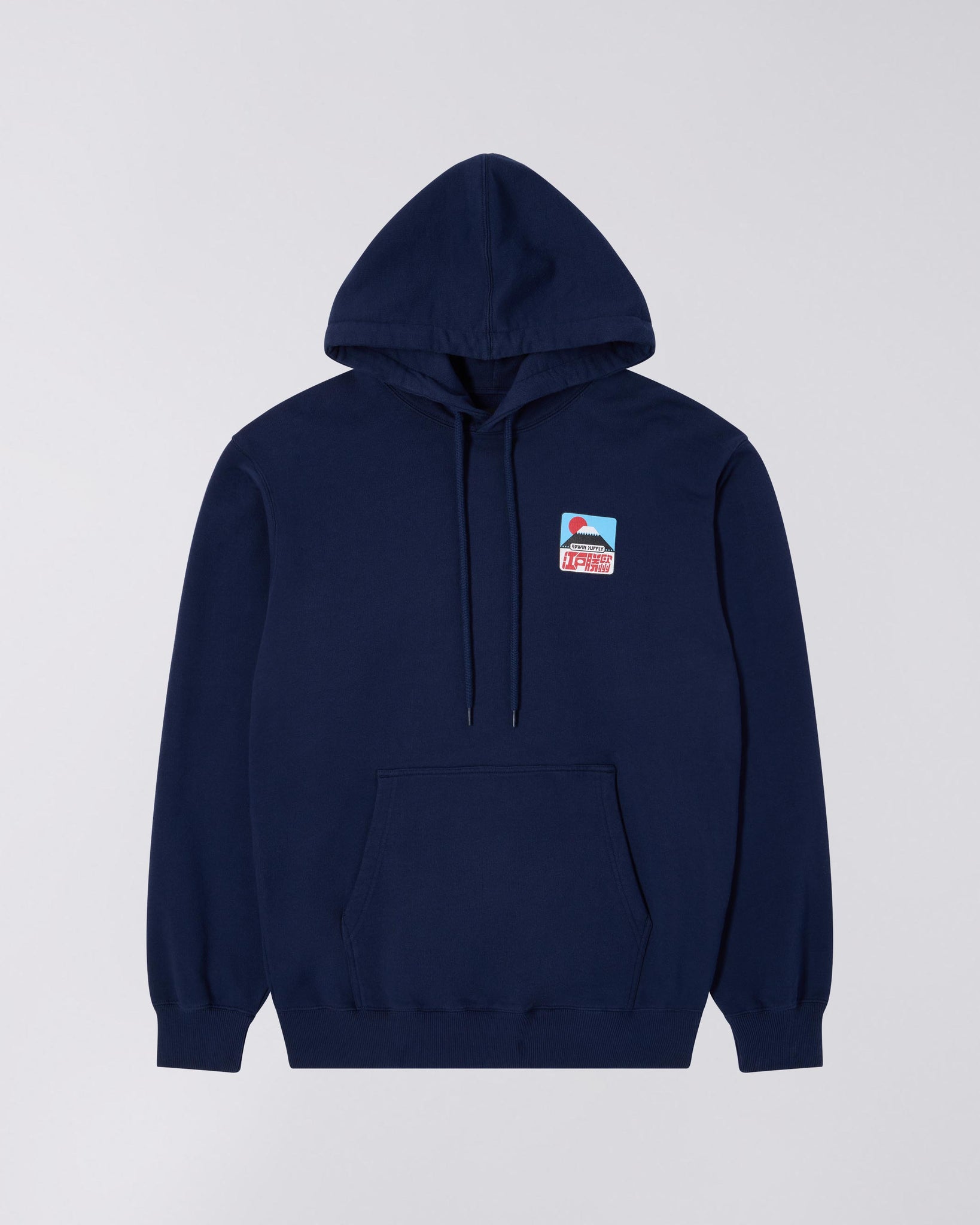 Sunset On Mt Fuji Hoodie - Maritime Blue