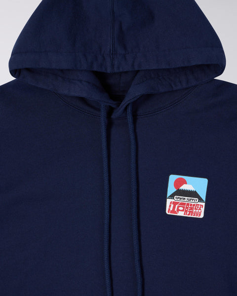 Sunset On Mt Fuji Hoodie - Maritime Blue
