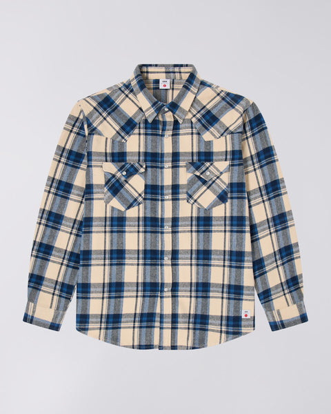 Western Shirt - Navy/Blue