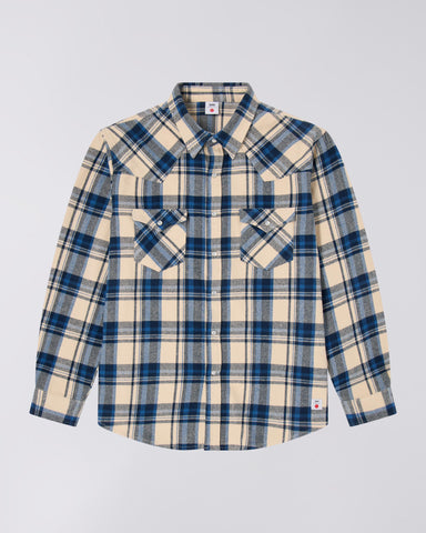 Western Shirt - Navy/Blue