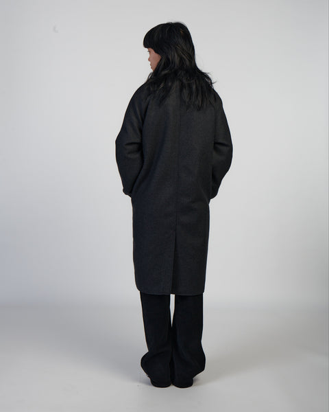 Mac Wool Coat - Grey Marble