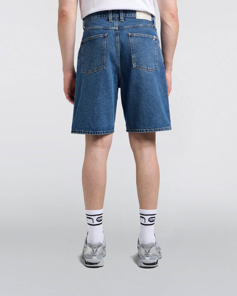 Tyrell Short 13,56oz - Blue Mid Marble Wash