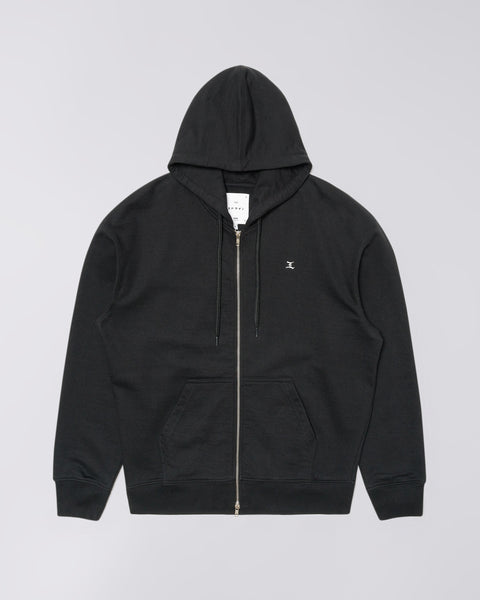 Gem Zipped Hoodie  - Black