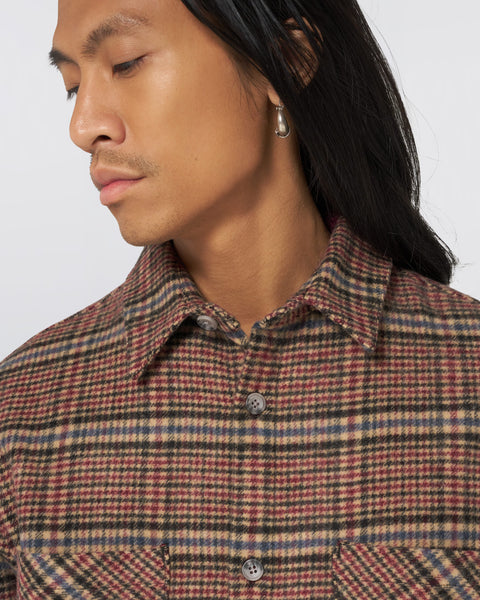 Julius Shirt - Burgundy Blue