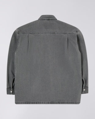 Utility Overshirt Jacket - Black heavy bleach wash