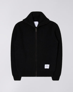 Gary Zipped Cardigan - Black