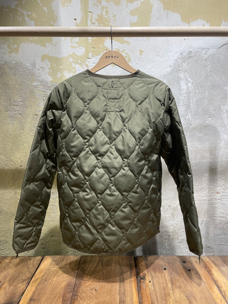 Military Crew Neck Down Jacket - D.Olive